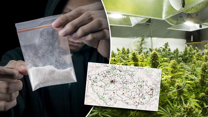 DROGOVÁ MAPA Česka: Policie odhalila místa, kde vyráběli drogy