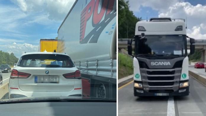 Řidič kamionu schválně ucpal D1, teď se tím začala zabývat policie!