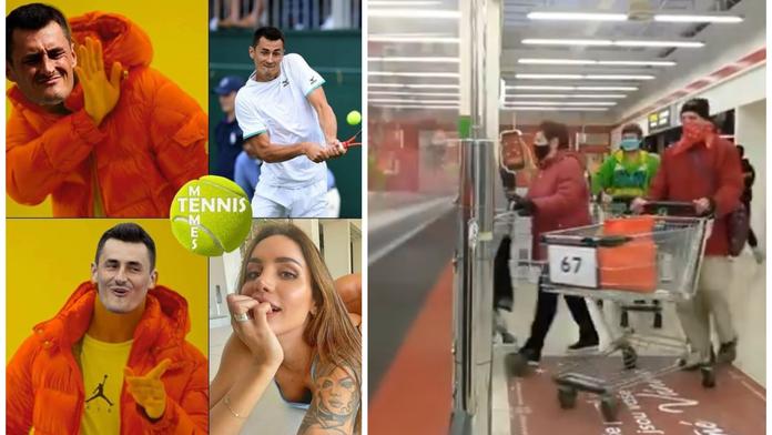Nedělní virály: Tenista pornohercem, formule v obchoďáku i chyby brankářů
