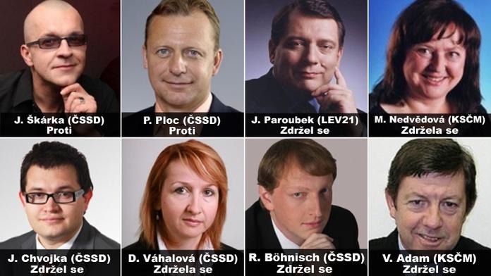 Osm poslanců stálo za Rathem. Kteří to byli?