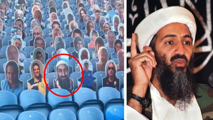 Skandál na stadionu Leedsu! Mezi fanoušky se objevil Usáma bin Ládin