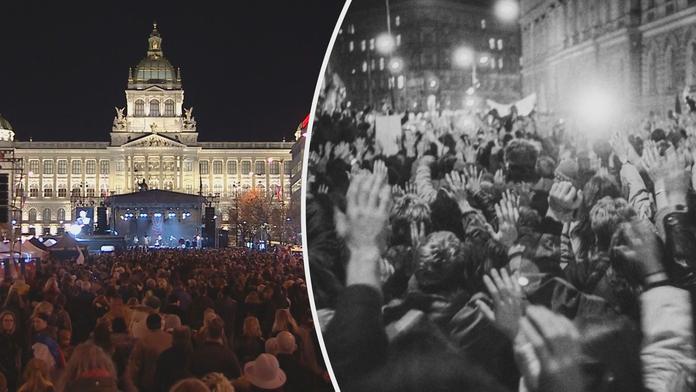Vzpomínkové akce, průvody, plné ulice: Lidé oslavovali 30 let svobody