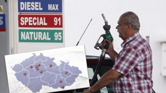 Tyhle benzínky prodávaly nekvalitní pohonné hmoty. MAPA
