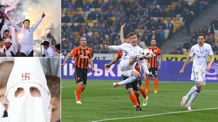 NECHUTNÉ: Fanoušci Kyjeva nosili hákové kříže a trička s Hitlerem!