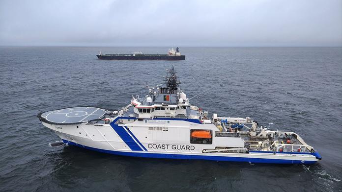 Finská pohraniční stráž a ropný tanker Eagle S, 26. 12. 2024