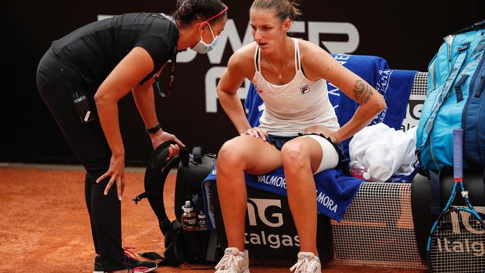 Plíšková finále v Římě nedohrála. Poprvé v kariéře byla nucena vzdát