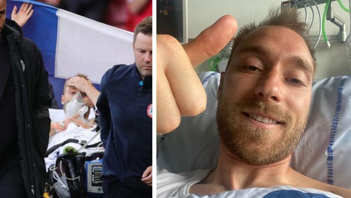 Christian Eriksen na hřišti a v nemocnici