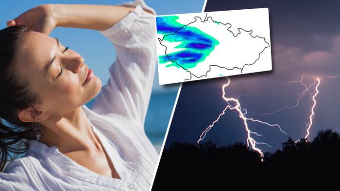 Horký týden vystřídá ochlazení a bouřky. Kde a kdy bude pršet