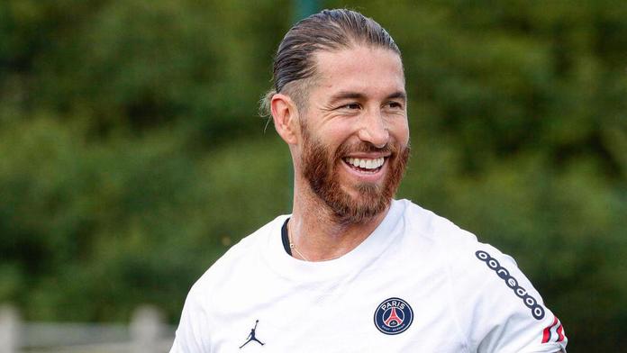 Sergio Ramos na tréninku PSG