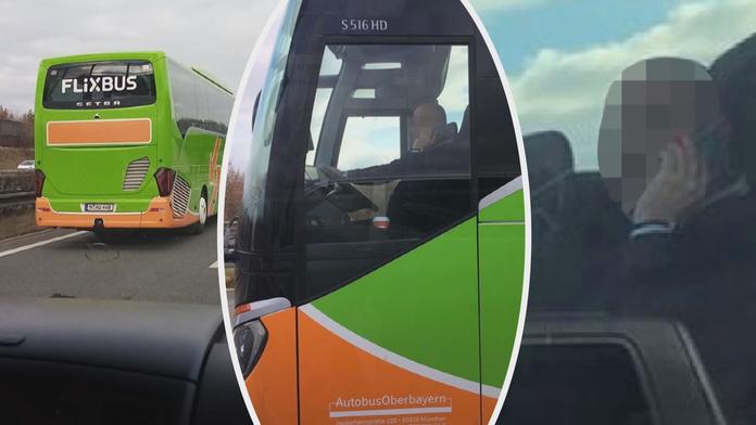 Řidič Flixbusu telefonoval za jízdy. "Autobus byl plný lidí," tvrdí svědek