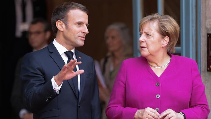 Emmanuel Macron a Angela Merkelová