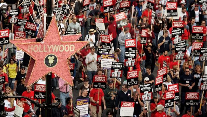 Stávkující scenáristé v Hollywoodu