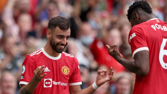 Manchester United předvedl demolici, Fernandes vstřelil Leedsu hattrick