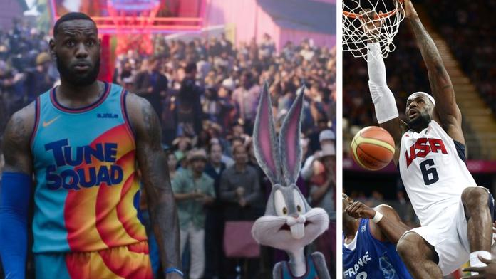 LeBron James ve filmu Space Jam: Nový začátek a v reprezentačním dresu na OH v Londýně