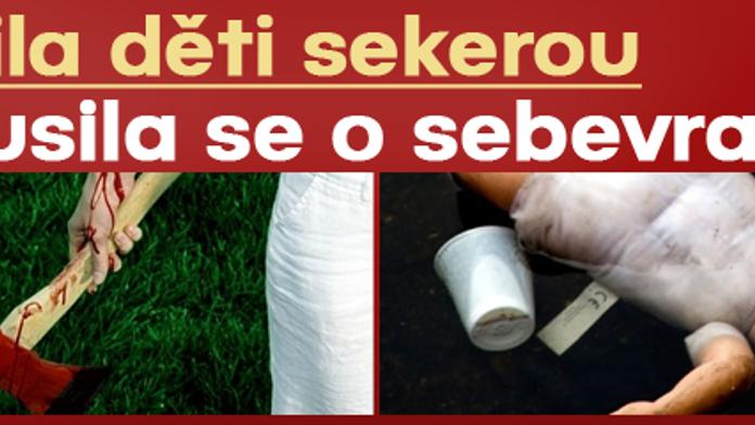 Zabila děti sekerou, pak se pokusila o sebevraždu