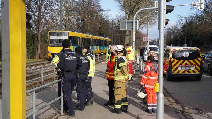 Tramvaj v německém Stuttgartu