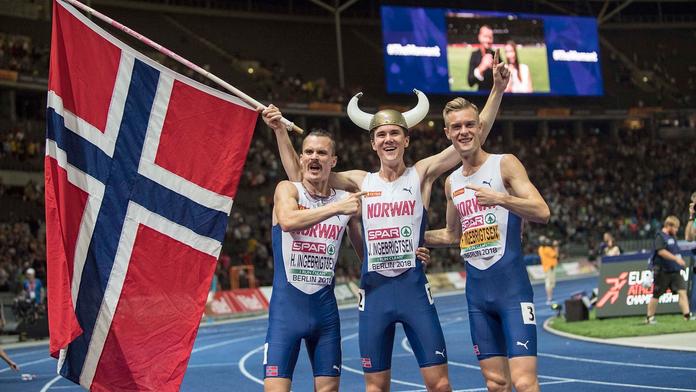 bratři Ingebrigtsenové (zleva Henrik, Jakob, Filip)