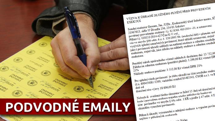 Falešné exekuční e-maily opět útočí: Nic neotevírat, nic neplatit