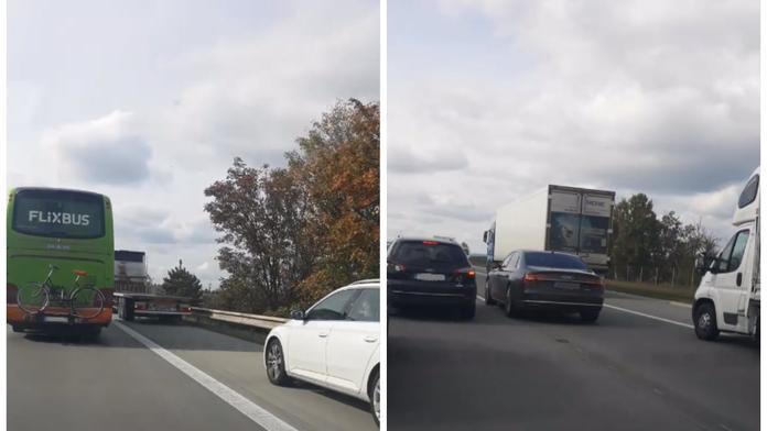 Bezohlední řidiči zneužívali na D1 záchranářskou uličku i odstavný pruh