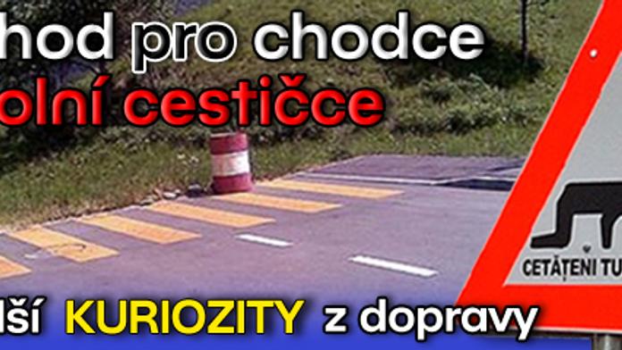 Přechod pro chodce na polní cestičce a další KURIOZITY z dopravy