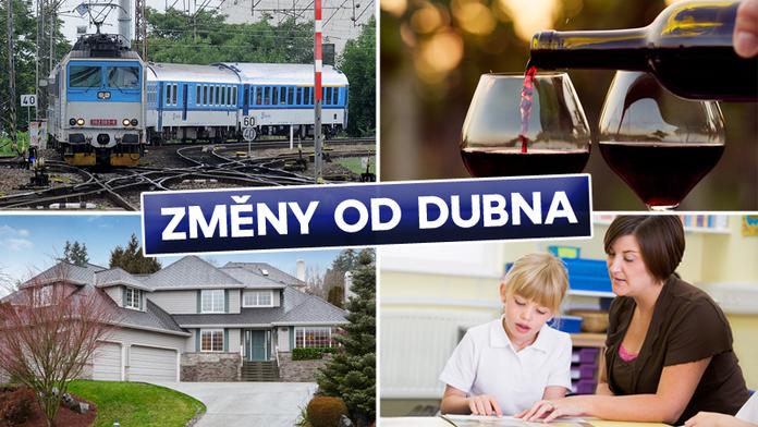 Změny od dubna: Zdražuje víno či hypotéky, platí nové jízdní řády