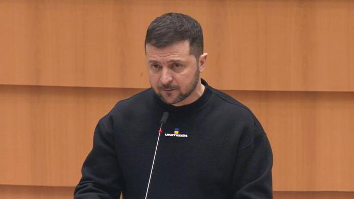 Volodymyr Zelenskyj mluvil k Evropskému parlamentu