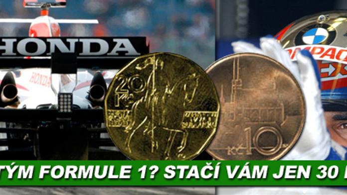 Je libo tým formule 1? Stačí vám 30 korun