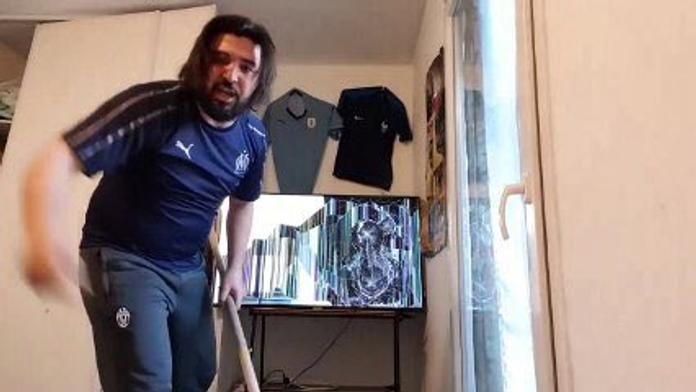 Fanoušek Marseille se pomátl! Po každé prohře klubu rozfláká televizi