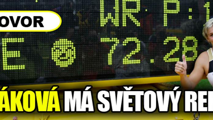 Špotáková má světový rekord! Hodila 72,28 metru