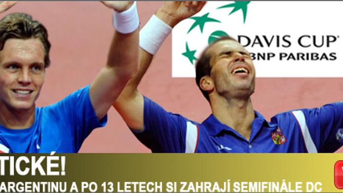 Davis Cup: Češi jsou díky Štěpánkovi v semifinále!