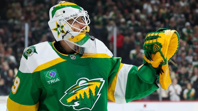 Marc-André Fleury v dresu Minnesoty ve svém 1000. zápase