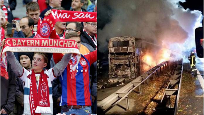 Hrůza v Německu! Shořel autobus, který vezl fanoušky Bayernu