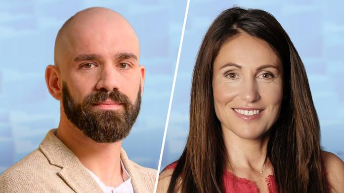 Adam Klsák (VARY+) a Andrea Pfeffer Ferklová (ANO)