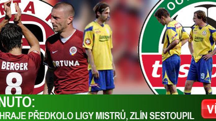 Žádné překvapení: Sparta udržela druhou příčku, sestupuje Zlín