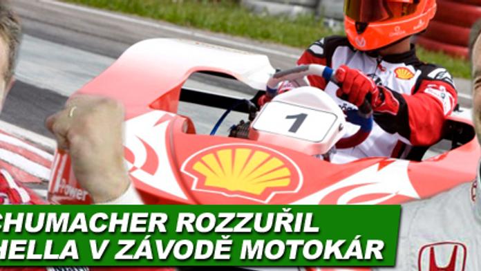 Drzý Schumacher rozzuřil Barrichella v závodě motokár
