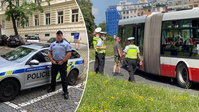Pád pod autobus: Žena přišla o nohu, bojuje o život. Pomohl policista i dcera