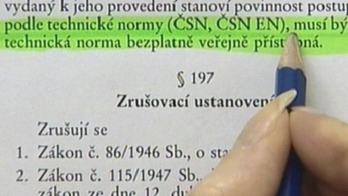 Technické normy jsou ilegálně na prodej