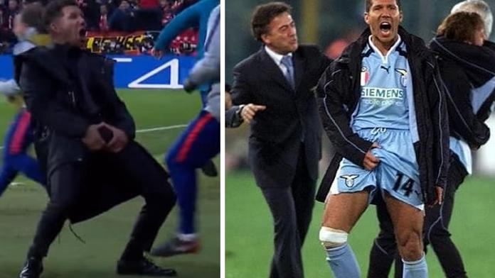 Stejné gesto po 20 letech! Co tou obscénností Simeone chtěl říci?