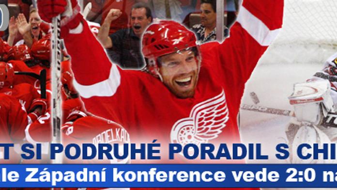 Detroit v prodloužení udolal Chicago a vede 2:0 na zápasy. VIDEO