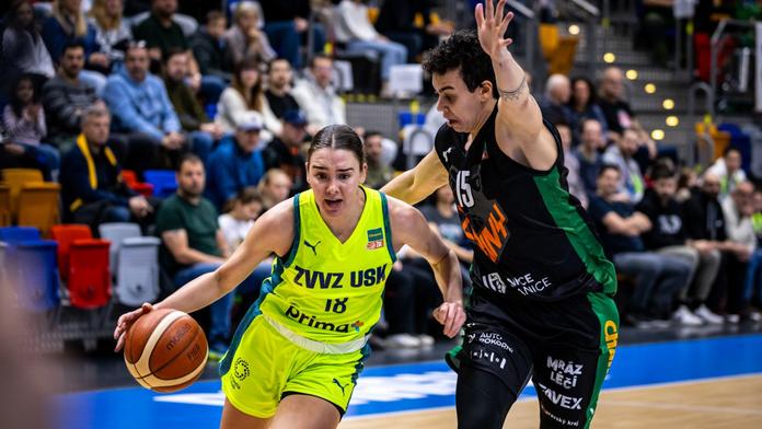 Zápas basketbalistek mezi USK Praha a Žabinami Brno je v Česku nejatraktivnější