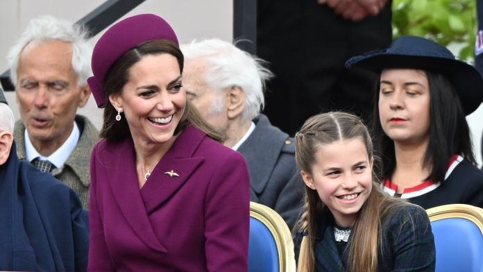 Princezna Kate a princezna Charlotte na oslavách výročí konce druhé světové války, 5. 5. 2025