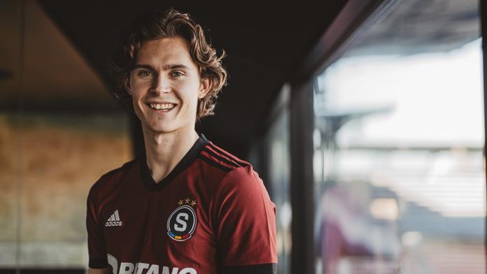 Markus Solbakken v dresu Sparty Praha