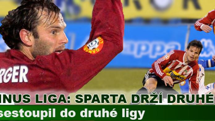 Gambrinus liga: Sparta drží druhé místo, Žižkov sestoupil do druhé ligy