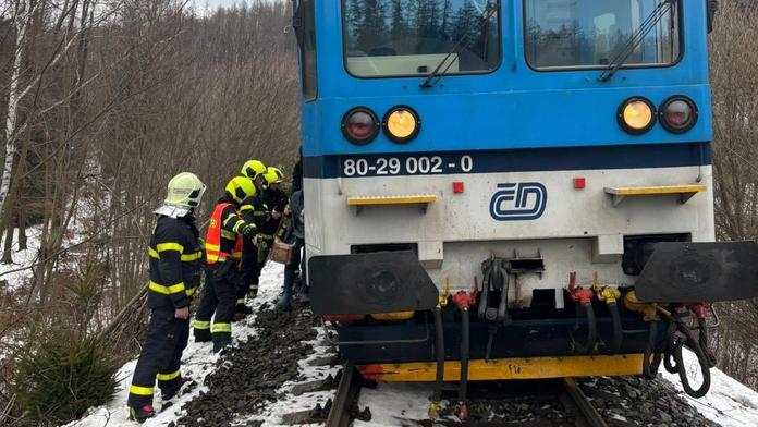 Splašený kůň vběhl na Bruntálsku do kolejiště. Vlak ho srazil a vykolejil
