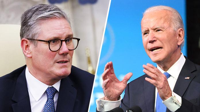 Keir Starmer a Joe Biden