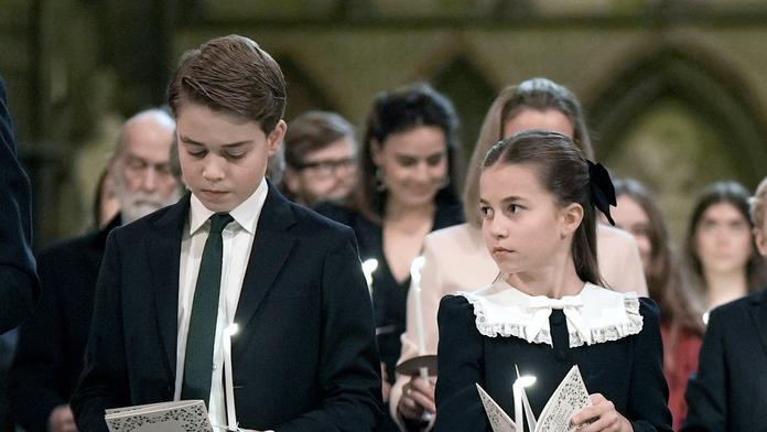 Princezna Charlotte s rodinou na vánoční mši