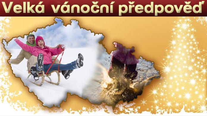 VELKÁ VÁNOČNÍ PŘEDPOVĚĎ: V Čechách SNÍH, na Moravě BLÁTO
