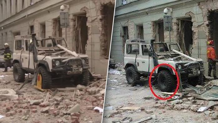 Záhadné foto! Plyn mu zničil luxusní auto a ještě dostal botičku... Nebo to bylo jinak?