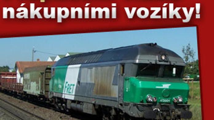 Přepadli vlak pomocí nákupních vozíků!