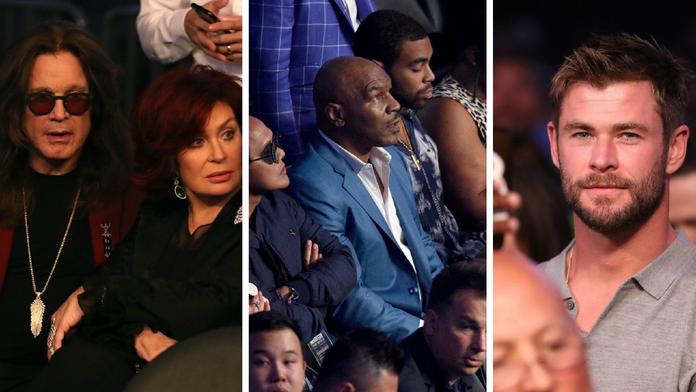 Světové celebrity na zápase století: Nechyběl Ozzy, LeBron a další!